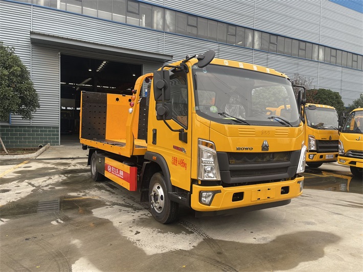 豪沃悍将潍柴170蓝牌清障车8吨重载板